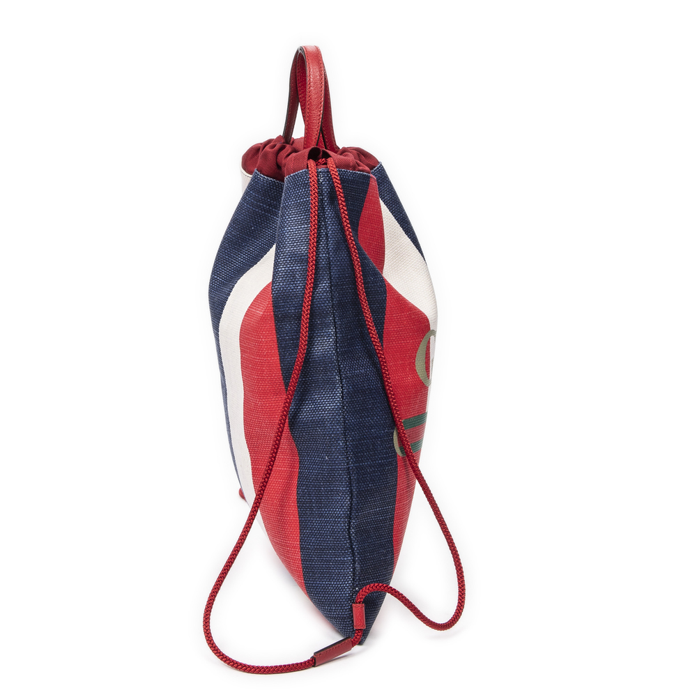 Gucci Logo Print Drawstring Backpack - Picture 4 of 9